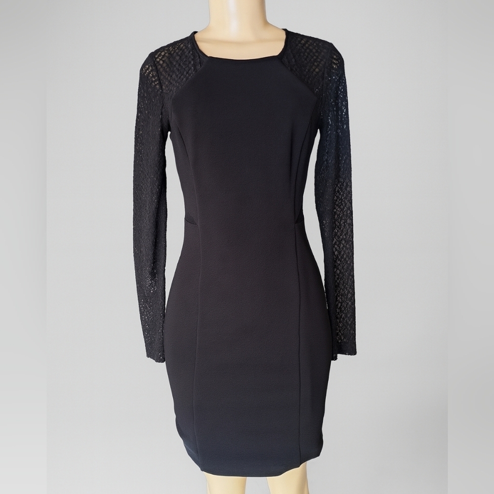 GUESS Los Angeles Black Lace Sleeve Bodycon Dress – Size 4